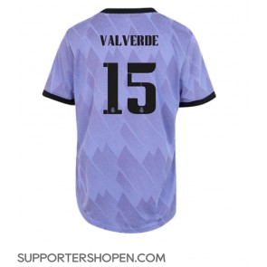 Real Madrid Federico Valverde #15 Borta Matchtröja Dam 2022-23 Kortärmad